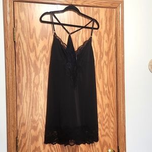 Womens slip type lingerie, 3x, black